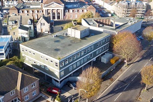 Aerial view of Carnarvon House, in Clacton