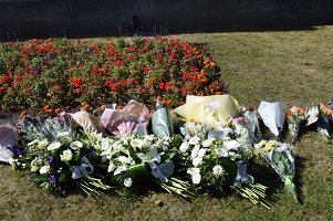 Floral tributes laid at Clacton Town Hall