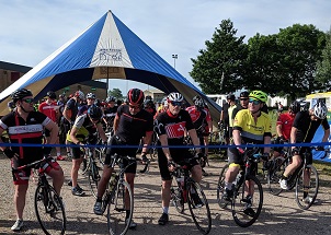 Riders line up at the start of the 2019 Tour de Tendring