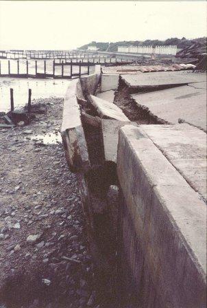 1981 Holland Haven failed seawall due to loss of beach material