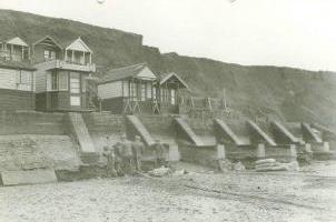 1939 Work being carried out on the toe of the sea wall due a drop in beach levels